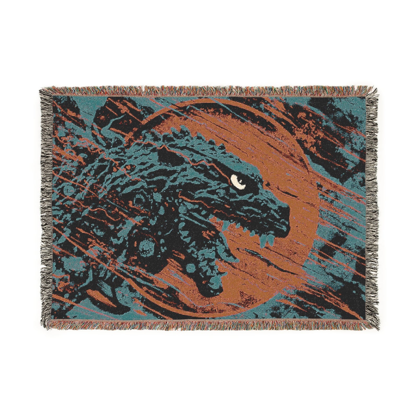 J. Bannon "Destroyer Of Worlds: Red & Blue" Woven Blanket
