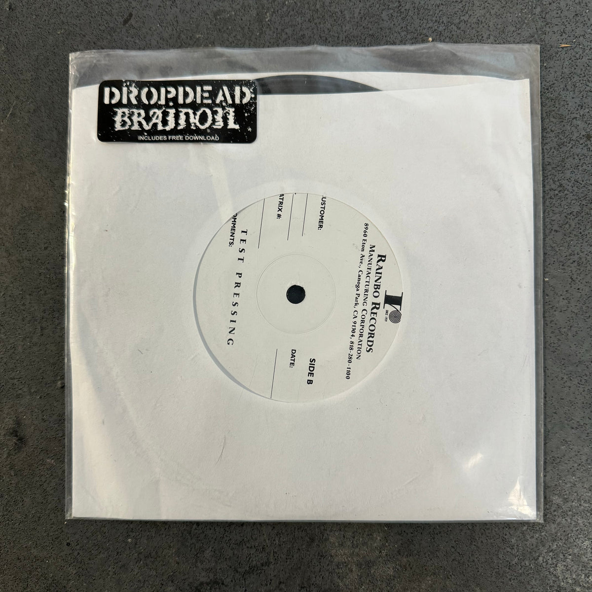 Dropdead / Brainoil Split" 7"EP (Test Press)