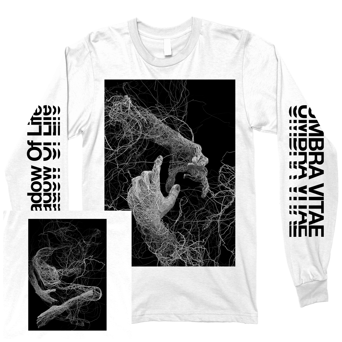 Umbra Vitae "Shadow of Life" White Longsleeve